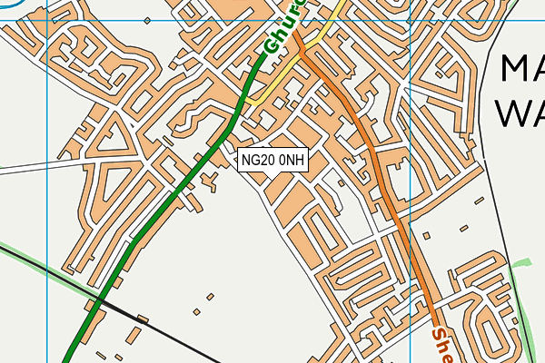 NG20 0NH map - OS VectorMap District (Ordnance Survey)