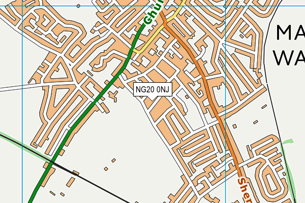 NG20 0NJ map - OS VectorMap District (Ordnance Survey)