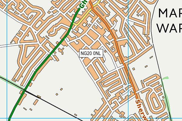 NG20 0NL map - OS VectorMap District (Ordnance Survey)