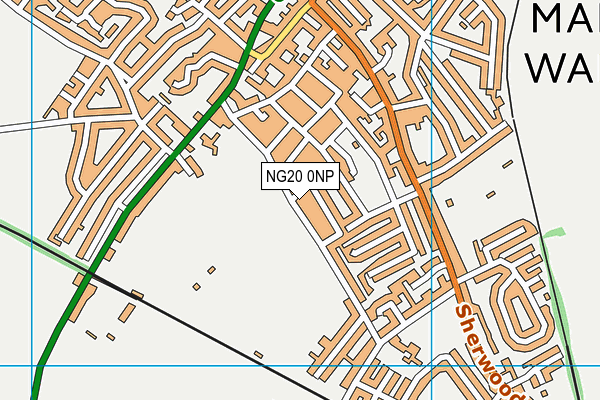 NG20 0NP map - OS VectorMap District (Ordnance Survey)