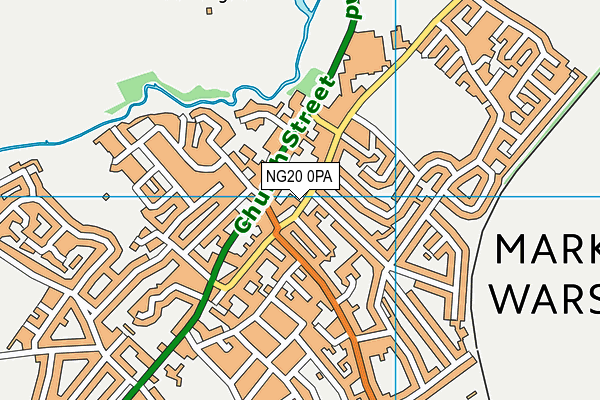 NG20 0PA map - OS VectorMap District (Ordnance Survey)