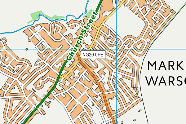 NG20 0PE map - OS VectorMap District (Ordnance Survey)