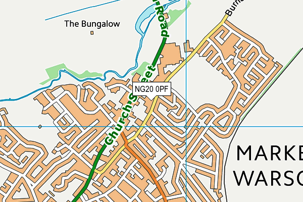 NG20 0PF map - OS VectorMap District (Ordnance Survey)