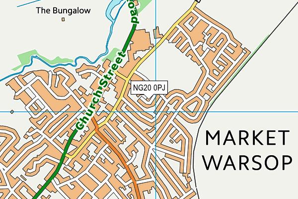 NG20 0PJ map - OS VectorMap District (Ordnance Survey)