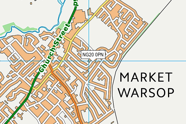 NG20 0PN map - OS VectorMap District (Ordnance Survey)