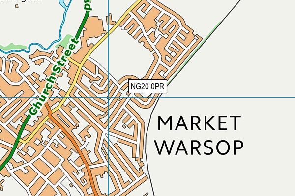 NG20 0PR map - OS VectorMap District (Ordnance Survey)
