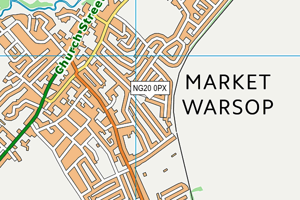 NG20 0PX map - OS VectorMap District (Ordnance Survey)