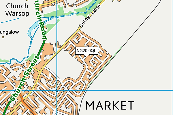 NG20 0QL map - OS VectorMap District (Ordnance Survey)
