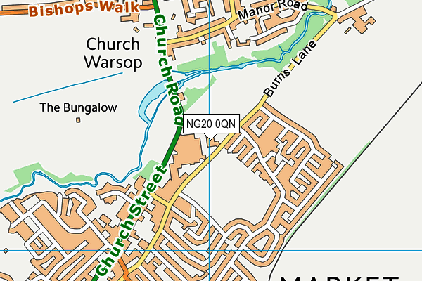 Meden Sports Centre (Closed) map (NG20 0QN) - OS VectorMap District (Ordnance Survey)