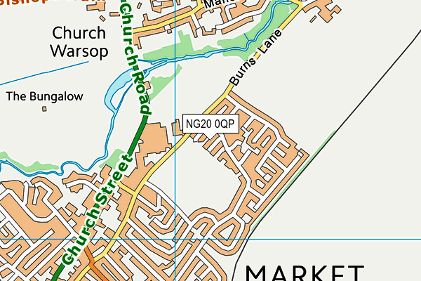 NG20 0QP map - OS VectorMap District (Ordnance Survey)