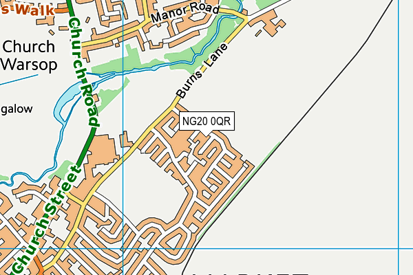 NG20 0QR map - OS VectorMap District (Ordnance Survey)