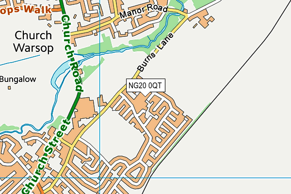 NG20 0QT map - OS VectorMap District (Ordnance Survey)