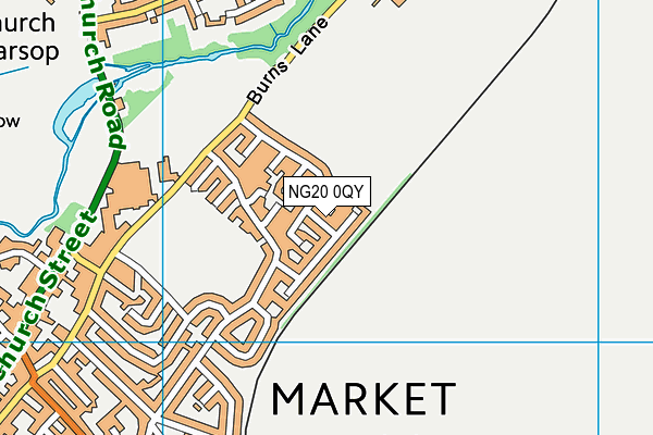 NG20 0QY map - OS VectorMap District (Ordnance Survey)