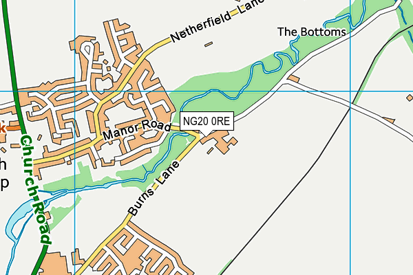 NG20 0RE map - OS VectorMap District (Ordnance Survey)