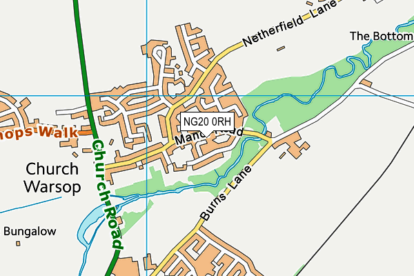 NG20 0RH map - OS VectorMap District (Ordnance Survey)