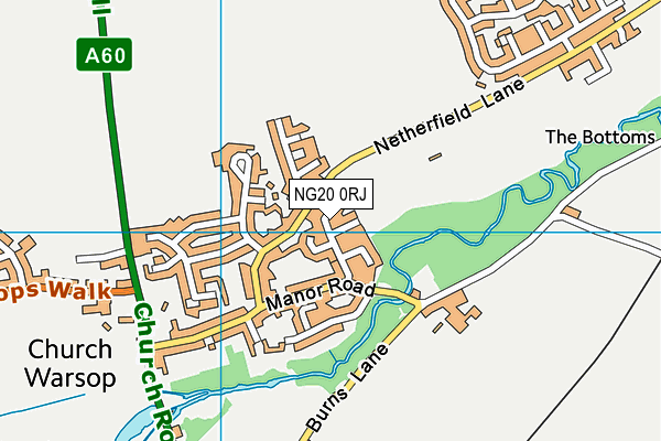 NG20 0RJ map - OS VectorMap District (Ordnance Survey)