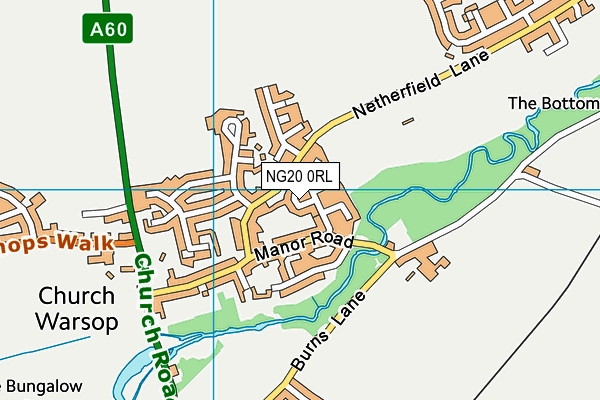 NG20 0RL map - OS VectorMap District (Ordnance Survey)