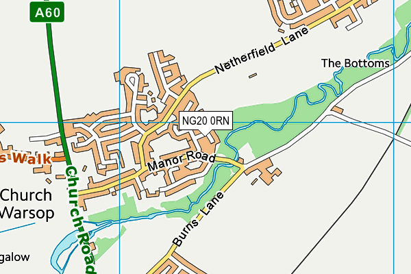 NG20 0RN map - OS VectorMap District (Ordnance Survey)