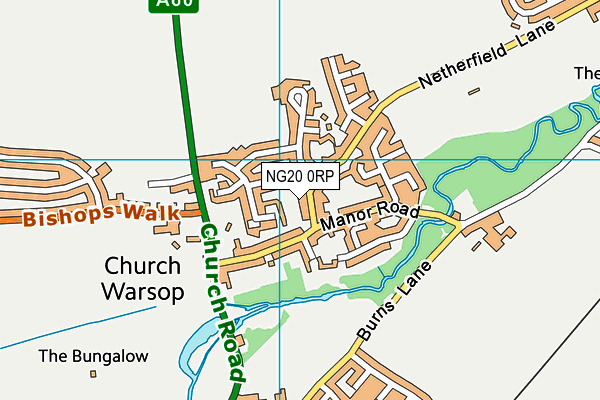 NG20 0RP map - OS VectorMap District (Ordnance Survey)