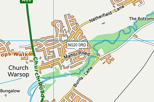 NG20 0RQ map - OS VectorMap District (Ordnance Survey)