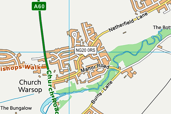 NG20 0RS map - OS VectorMap District (Ordnance Survey)