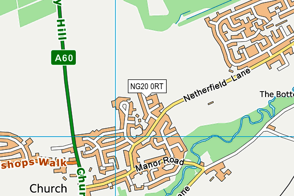 NG20 0RT map - OS VectorMap District (Ordnance Survey)