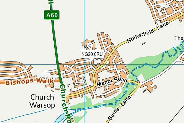 NG20 0RU map - OS VectorMap District (Ordnance Survey)