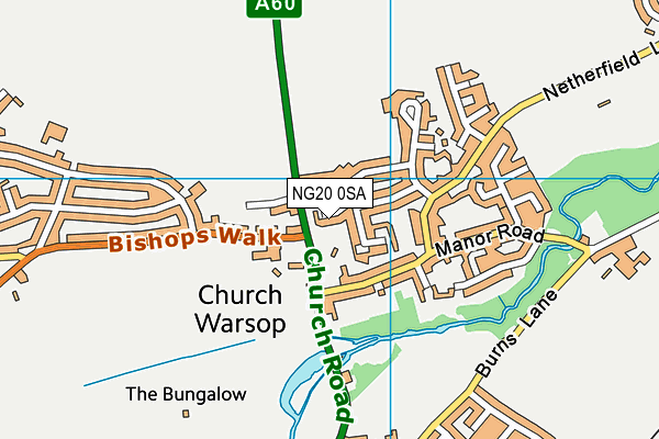 NG20 0SA map - OS VectorMap District (Ordnance Survey)