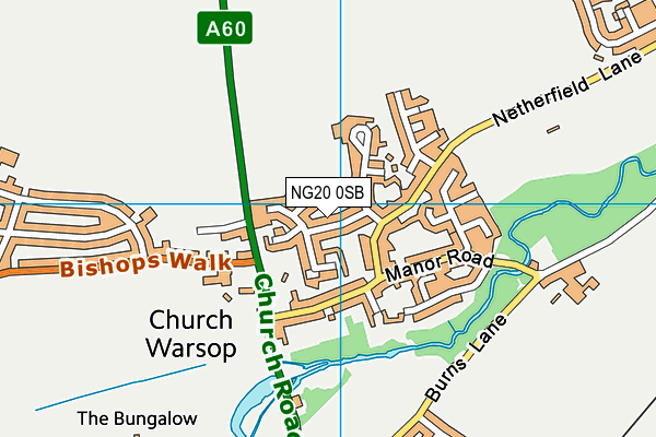 NG20 0SB map - OS VectorMap District (Ordnance Survey)