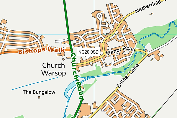 NG20 0SD map - OS VectorMap District (Ordnance Survey)