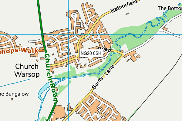 NG20 0SH map - OS VectorMap District (Ordnance Survey)