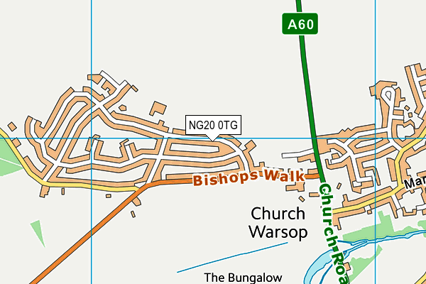 NG20 0TG map - OS VectorMap District (Ordnance Survey)