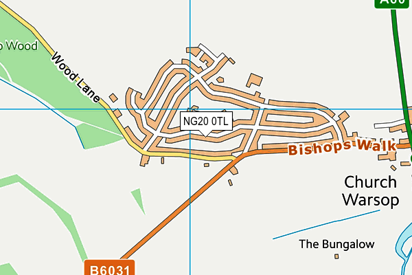 NG20 0TL map - OS VectorMap District (Ordnance Survey)