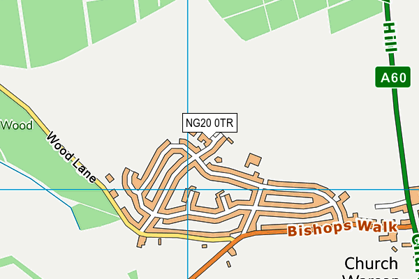 NG20 0TR map - OS VectorMap District (Ordnance Survey)