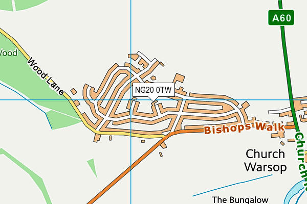 NG20 0TW map - OS VectorMap District (Ordnance Survey)