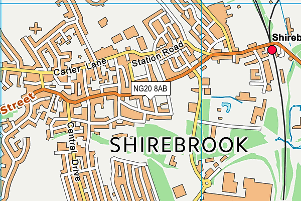 NG20 8AB map - OS VectorMap District (Ordnance Survey)