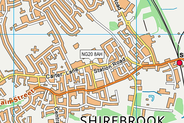 NG20 8AH map - OS VectorMap District (Ordnance Survey)