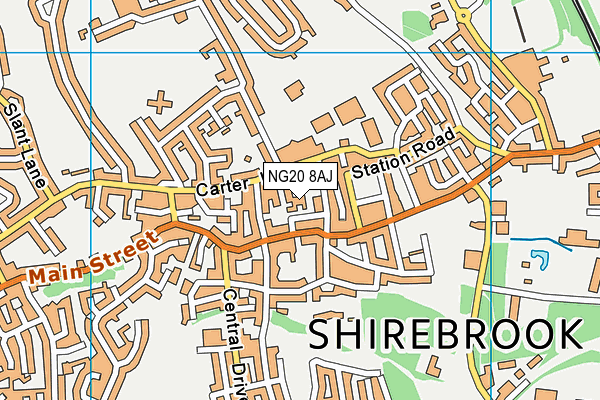 NG20 8AJ map - OS VectorMap District (Ordnance Survey)