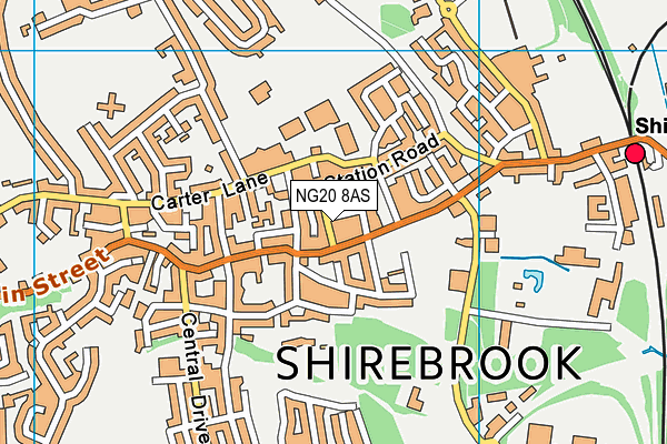 NG20 8AS map - OS VectorMap District (Ordnance Survey)