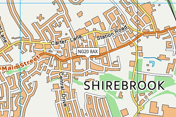 NG20 8AX map - OS VectorMap District (Ordnance Survey)