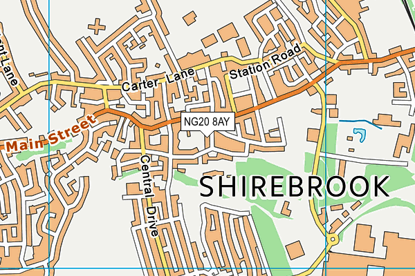 NG20 8AY map - OS VectorMap District (Ordnance Survey)