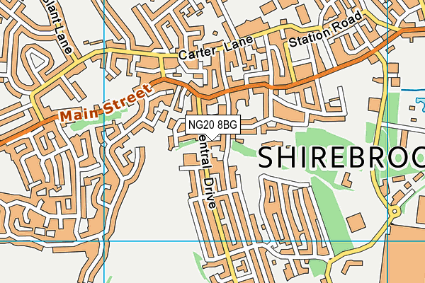 NG20 8BG map - OS VectorMap District (Ordnance Survey)