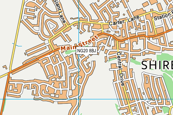 NG20 8BJ map - OS VectorMap District (Ordnance Survey)