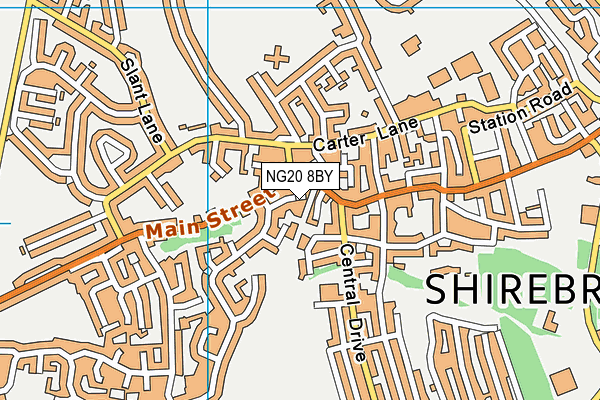 NG20 8BY map - OS VectorMap District (Ordnance Survey)