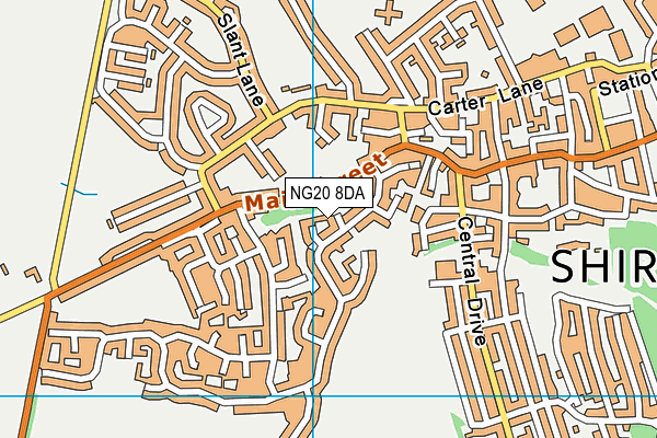 NG20 8DA map - OS VectorMap District (Ordnance Survey)