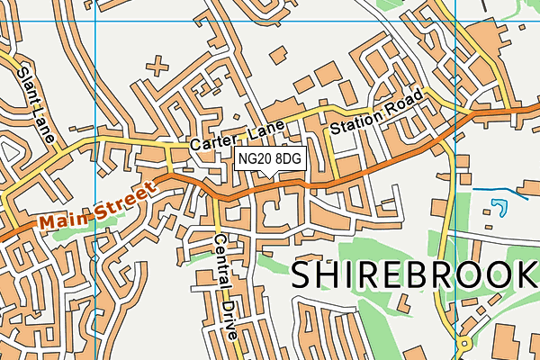 NG20 8DG map - OS VectorMap District (Ordnance Survey)