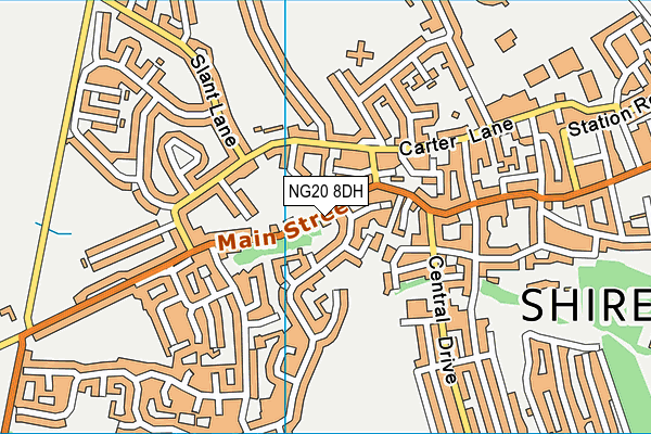 NG20 8DH map - OS VectorMap District (Ordnance Survey)