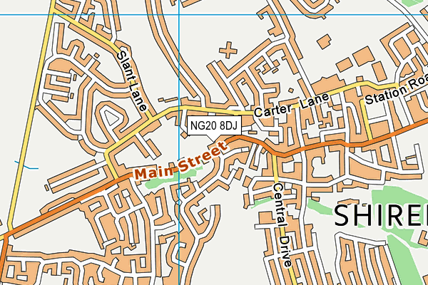 NG20 8DJ map - OS VectorMap District (Ordnance Survey)