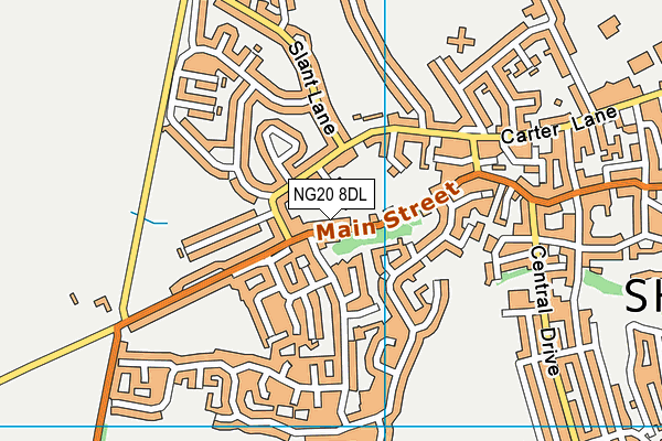 NG20 8DL map - OS VectorMap District (Ordnance Survey)
