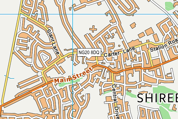 NG20 8DQ map - OS VectorMap District (Ordnance Survey)